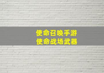 使命召唤手游 使命战场武器